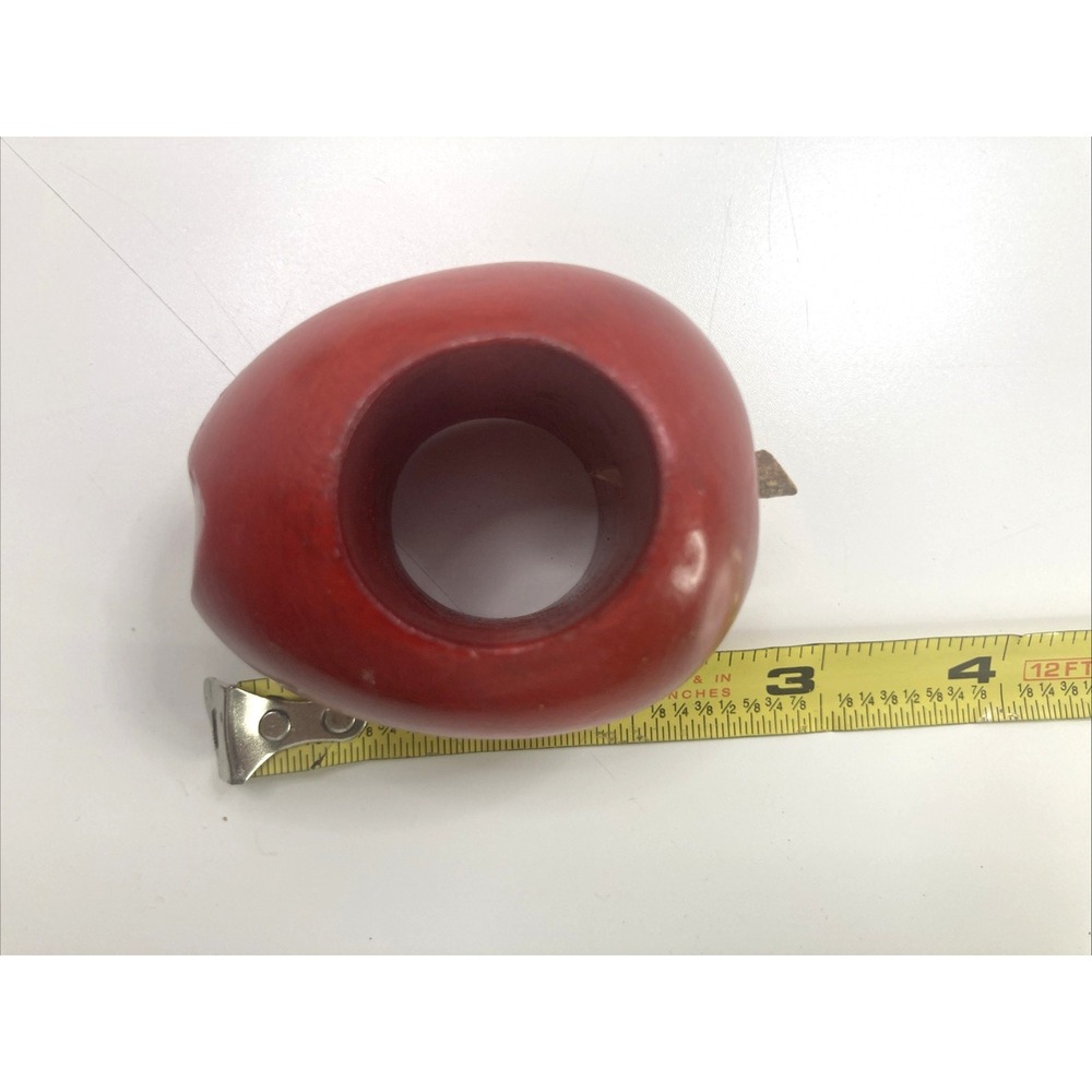 Vtg Set Of 6 Wooden Fruit Napkin Rings Hand Painted Apple Avocado Mango Etc - Picture 8 of 8